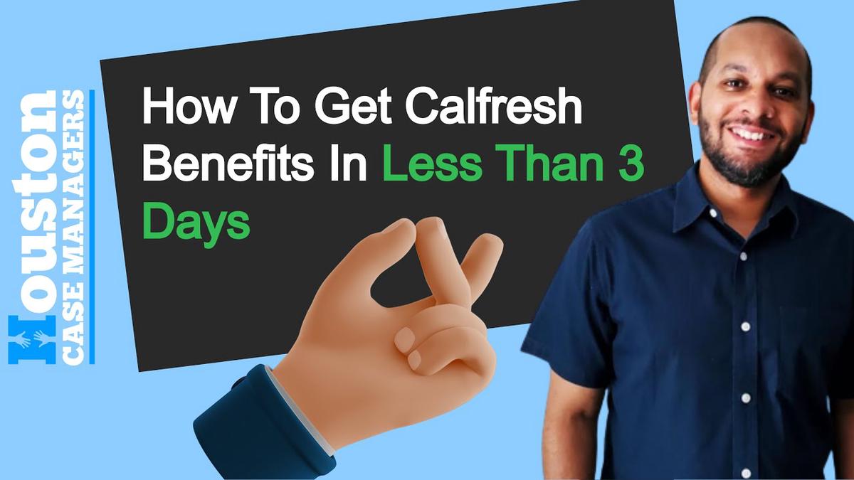 'Video thumbnail for Emergency Food Stamps California: How To Get Calfresh Benefits In Less Than 3 Days'
