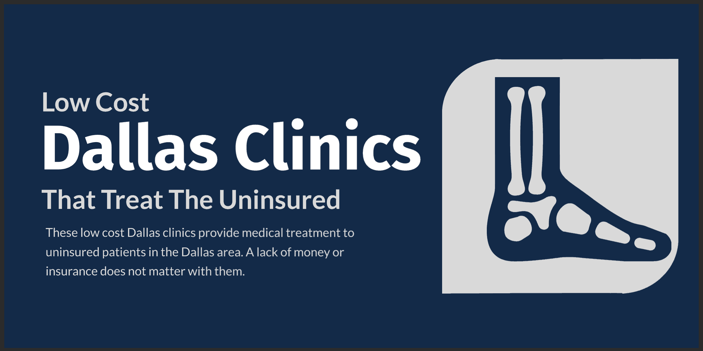 18 Low Cost Dallas Clinics That Treat The Uninsured