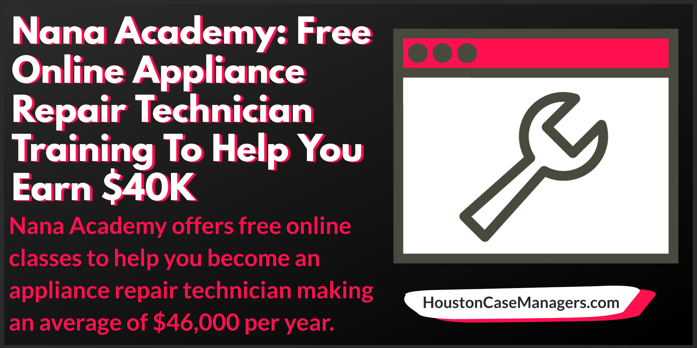 Nana Academy: Free Online Appliance Repair Tech Class ($40K Per Year)