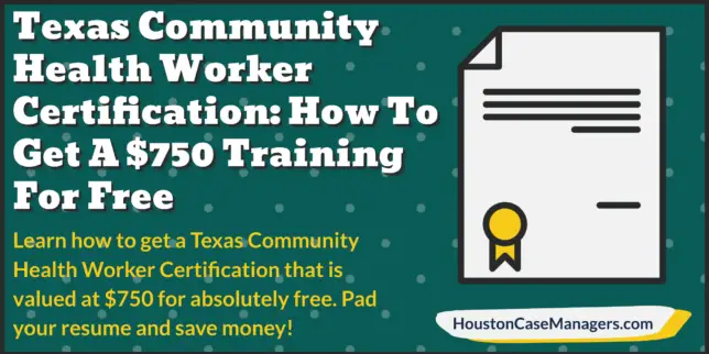 free texas community health worker certificaiton
