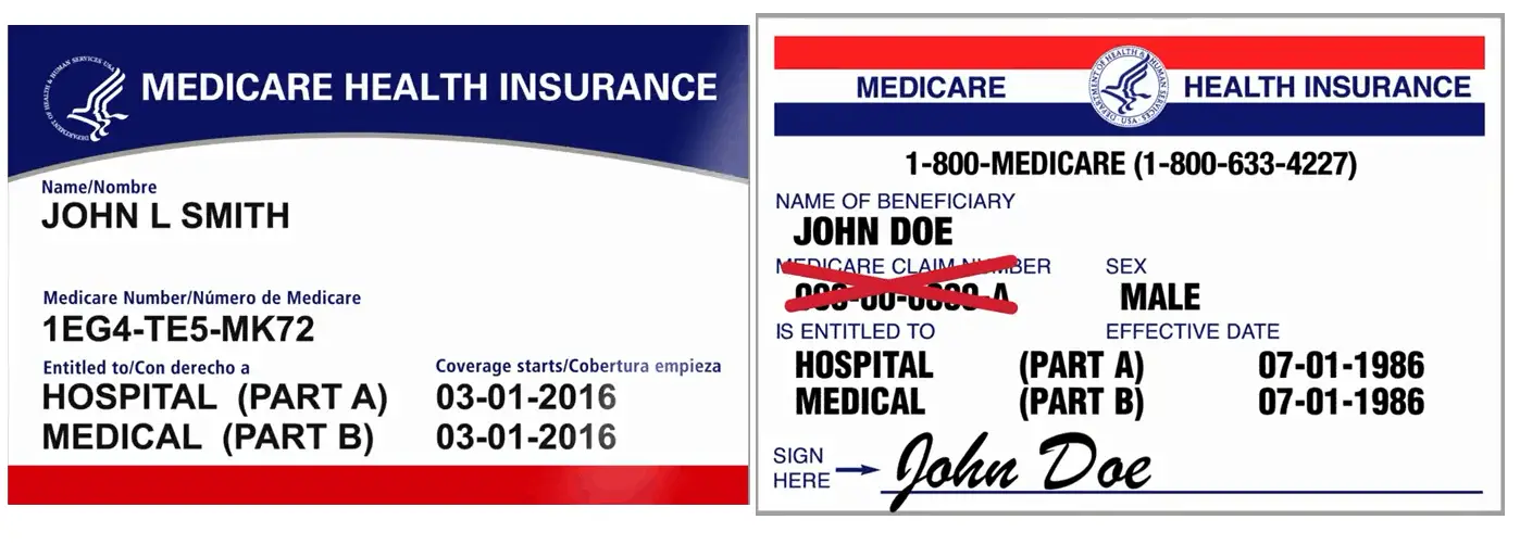 New Medicare Card vs Old Medicare Card