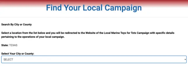 Find Toys for Tots Chapter Near You