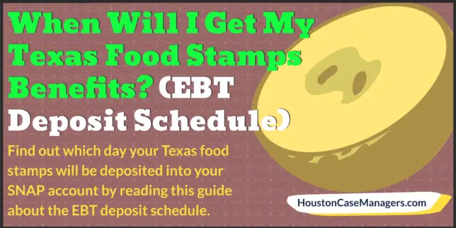 when will i get my texas food stamp benefits