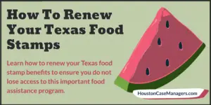 renew Texas food stamps