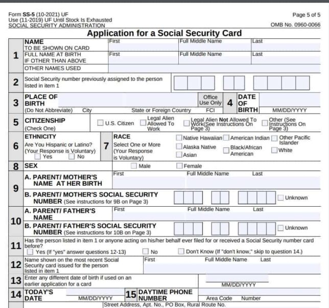 How To Fill Out A Social Security Name Change Form