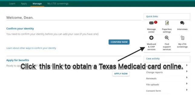 replace texas medicaid card