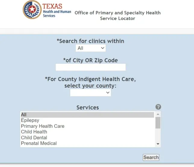 find Title V clinics in Texas (1)