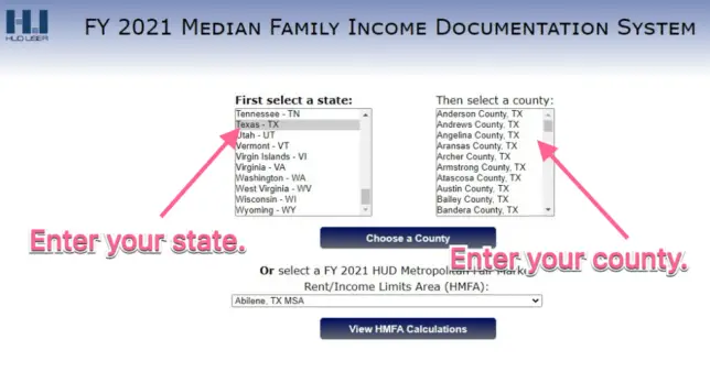 how to find the area median income
