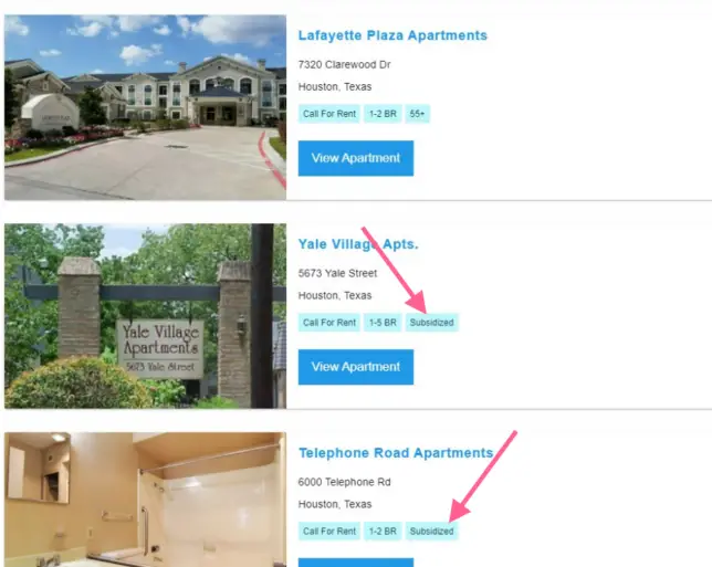 how to find section 8 apartments in Houston
