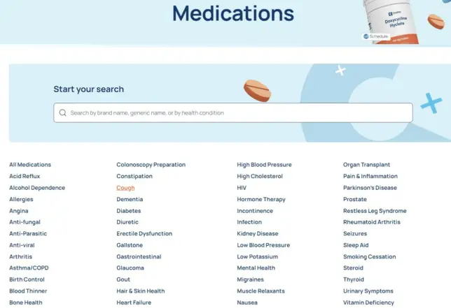 cost plus medication list