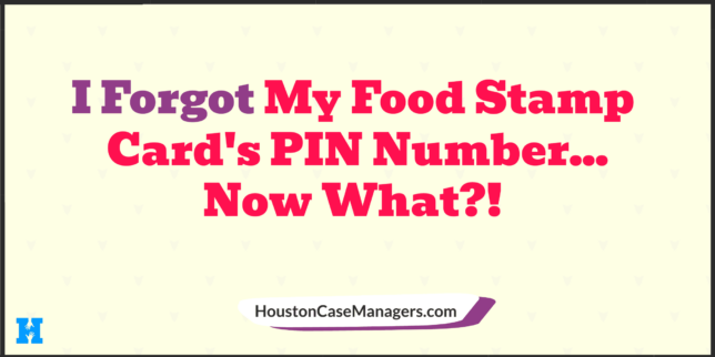 forgot food stamp card pin number