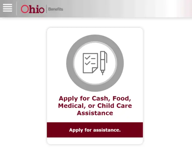 ohio food stamp application online 