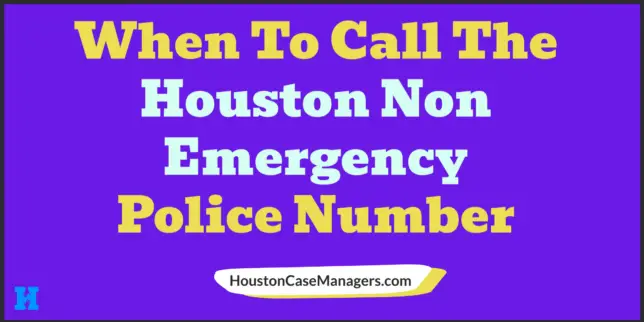 Houston non emergency police number