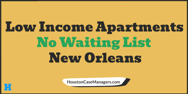 New Orleans low income apartments no waiting list