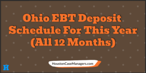 Ohio EBT deposit schedule 2023