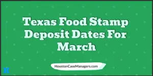 Texas EBT Deposit Schedule 2023