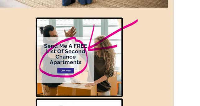 Visit the home page of SCA Locators and click the "send me a free list of second chance apartments" button. 