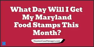 Maryland food stamp deposit schedule this month
