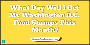 Washington D.C. food stamp deposit schedule this month