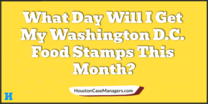 Washington D.C. food stamp deposit schedule this month
