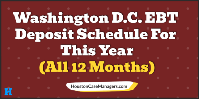 washington d.c. ebt deposit schedule 2023