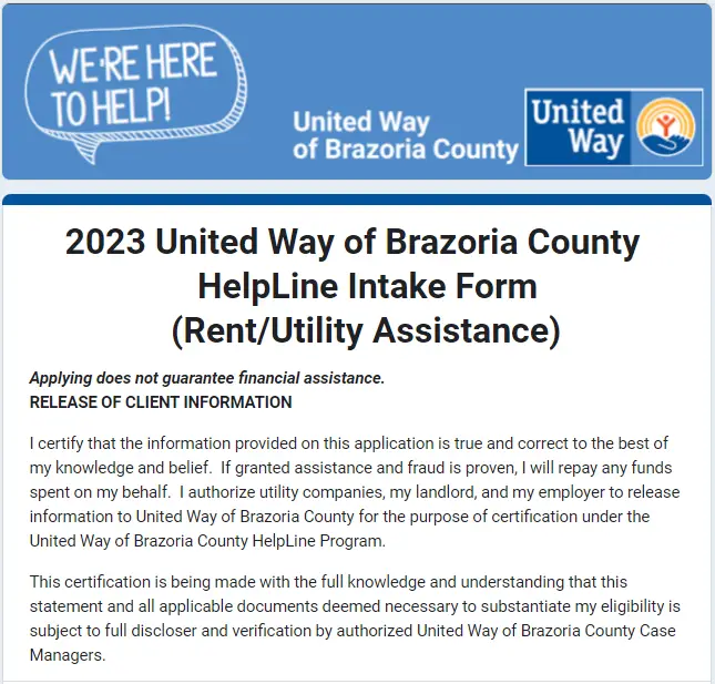 Pearland rent assistance united way