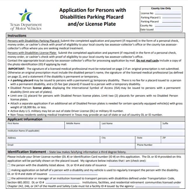 Harris County Disability Placard How To Get A Handicap Placard